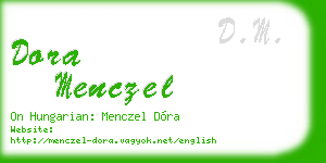 dora menczel business card